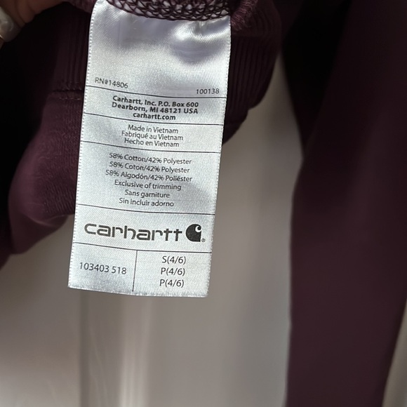 Carhartt Full zip Maroon Hoodie - Picture 11 of 16